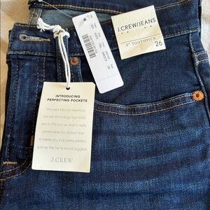 NWT J Crew 8” toothpick jean size 26